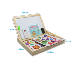 Wooden Educational Magnetic Cartoon Number Puzzle Board