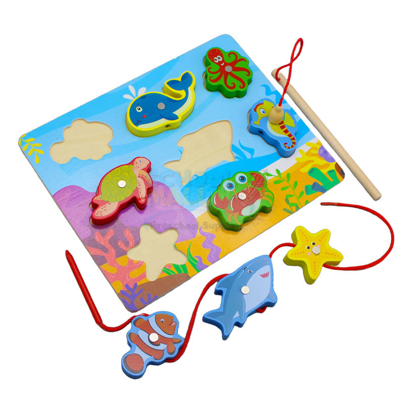 Wooden Fishing & Threading Sorting Board (1821) – School Mall ...