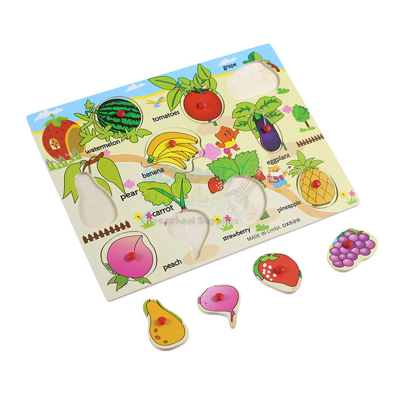 Wooden Peg Puzzle Board
