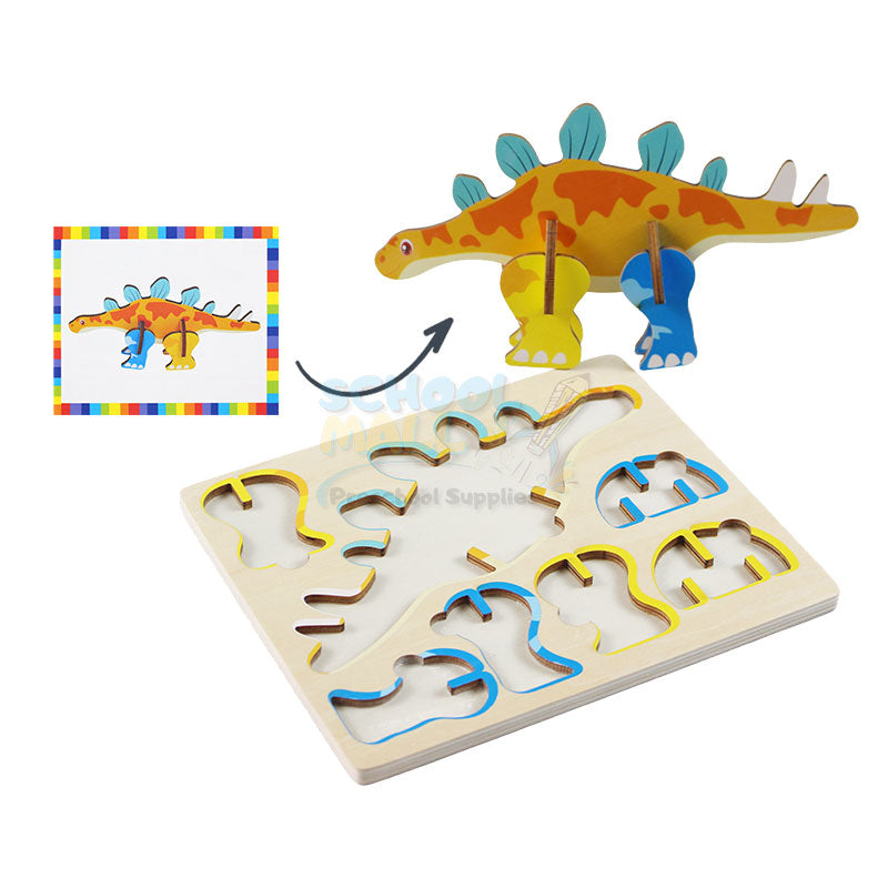 Wooden Insert Puzzle DIY Toy Model for Toddler – School Mall ...