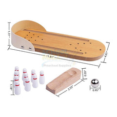 Wooden Mini Bowling Spil Game