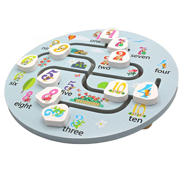 Wooden Number Maze Toy