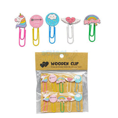 10 Pcs Wooden Paper Clips