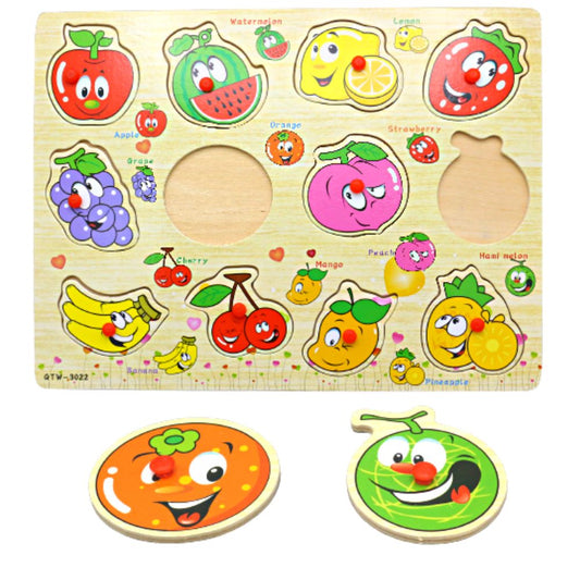 Wooden Peg Puzzle Board (Fruits) GTW-3022