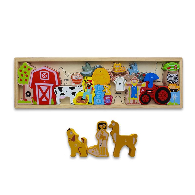 3d ABC Wooden Puzzle Board