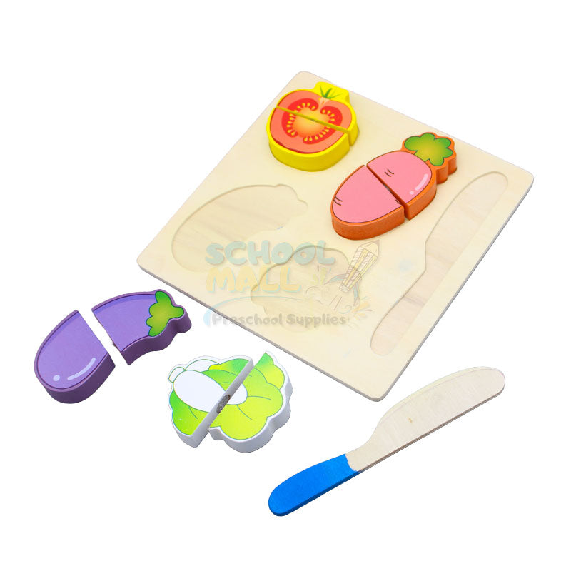 Wooden Vegetables Cutting Play Set 4 in 1