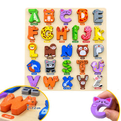 Wooden Animal Alphabet Puzzle Board – A to Z