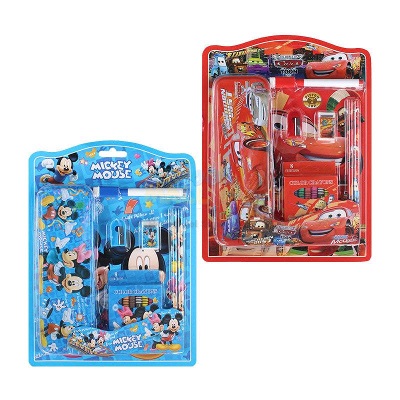 Writing & Coloring Stationery Set (14 Pcs) for Boys
