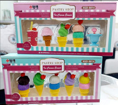 Ice Cream Erasers - Premium Quality Eraser Set