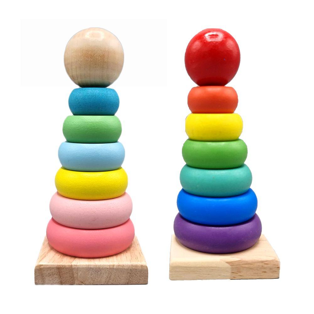 Wooden Rainbow Tower Small  W-9