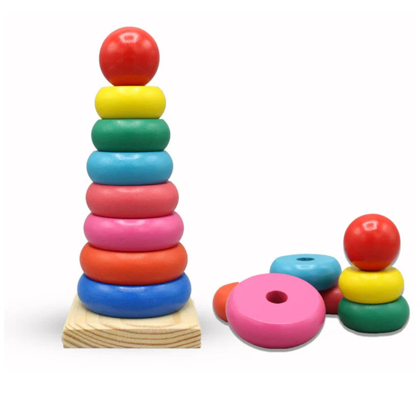 Wooden Rainbow Tower Large with Box