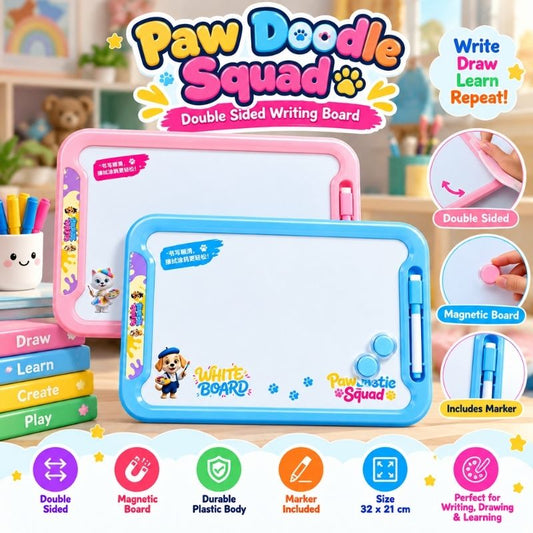 Double Sided Writing Board – Paw Doodle Squad