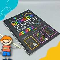 Rainbow scratch notebook