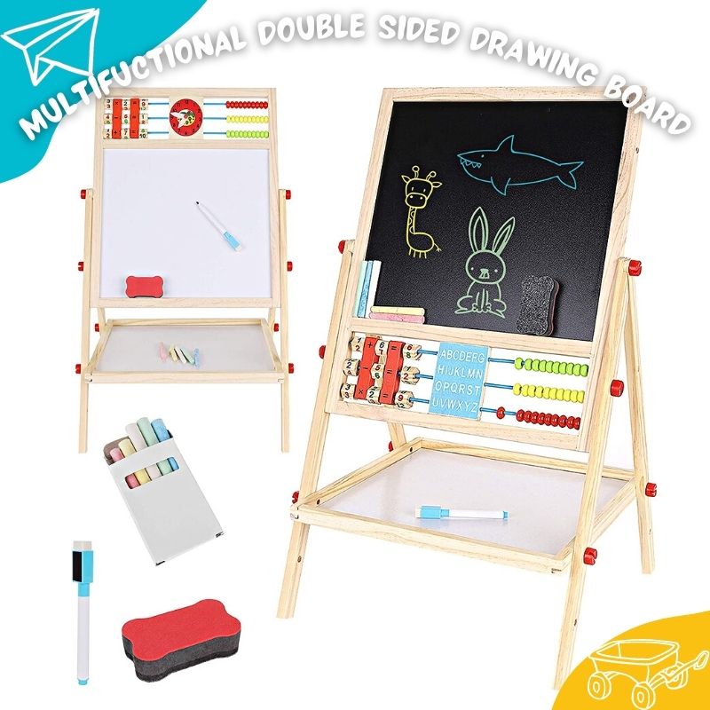 Double Sided Drawing Board – Multifunctional 6 in 1