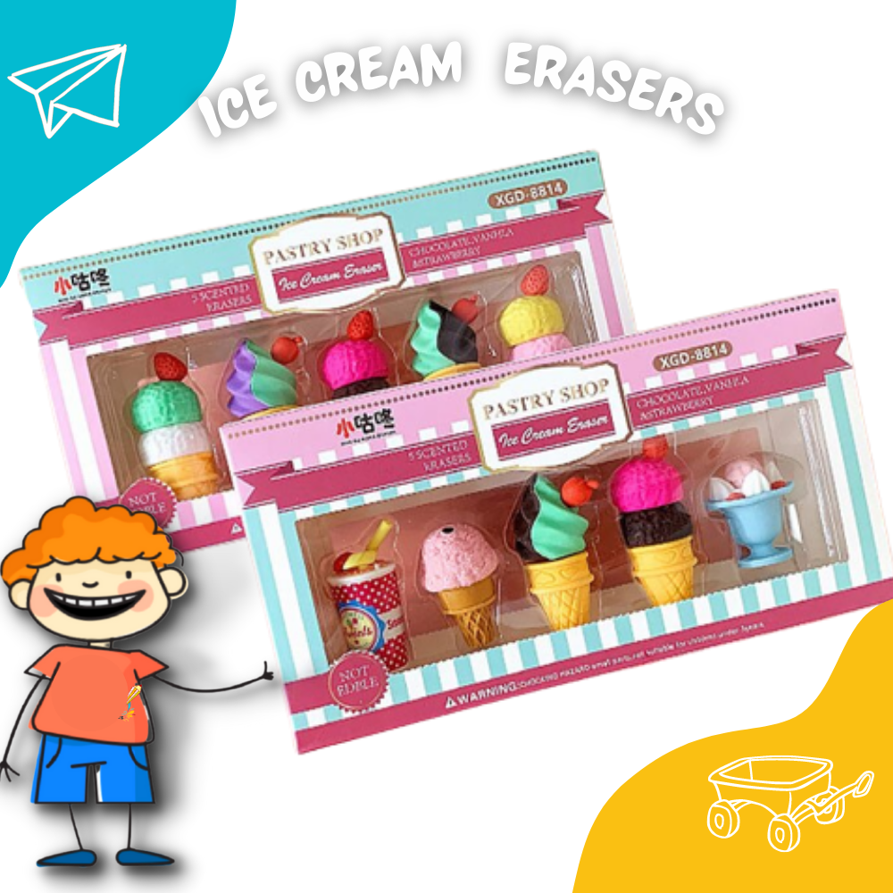 Ice Cream Erasers – Premium Quality Eraser Set