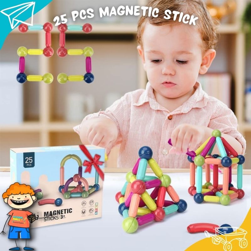 25 PCS Magnetic Sticks Educational Toy