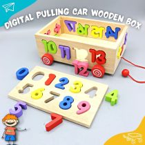 Digital Pulling Car wooden Box