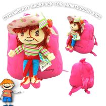 Strawberry Backpack for Montessori kids