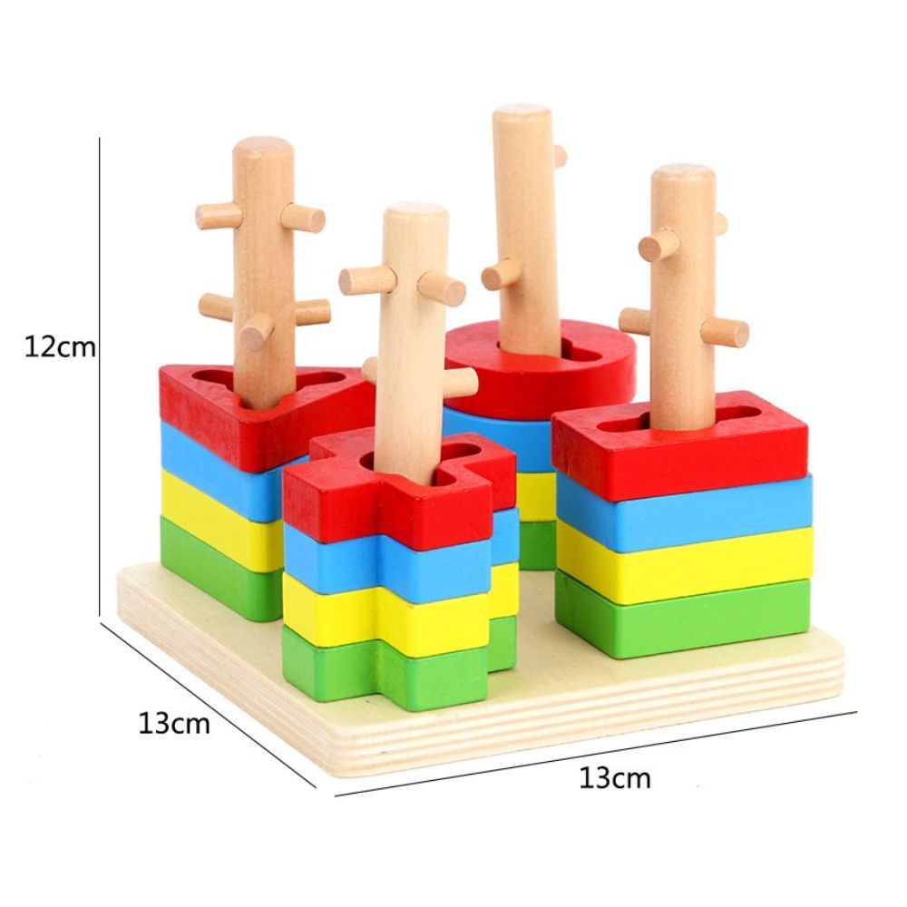 Four Column Wooden Toy A-18 (3)
