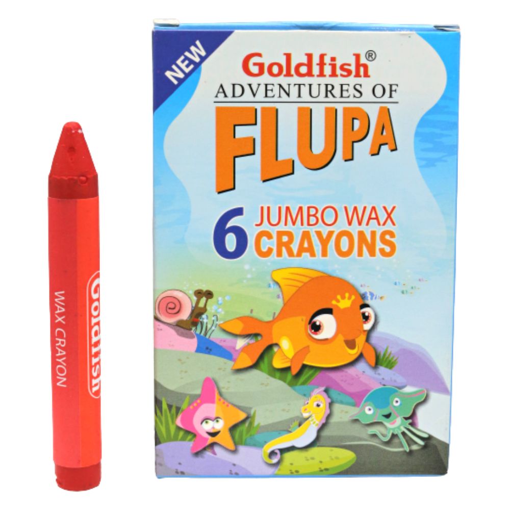 Goldfish 6 Jumbo Wax Crayons 12mm (2)