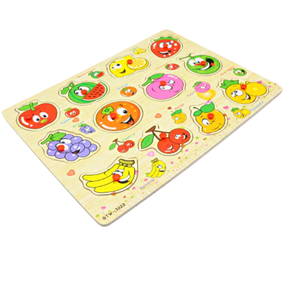Wooden Peg Puzzle Board (Fruits) GTW-3022