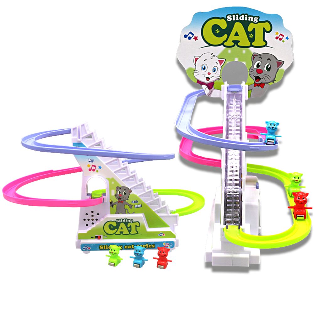 Sliding Cat Toy with Lights & Music