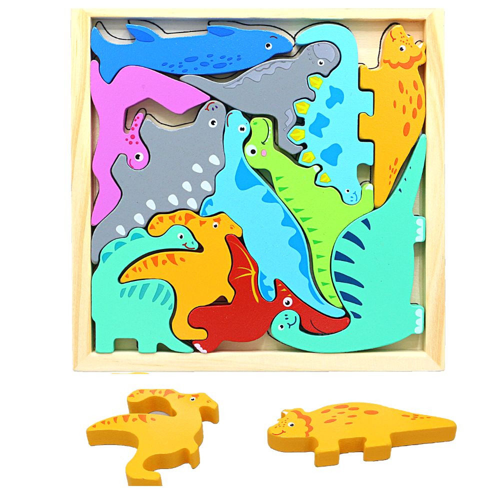 3D Wooden Jigsaw Puzzle Boards-dinosaur