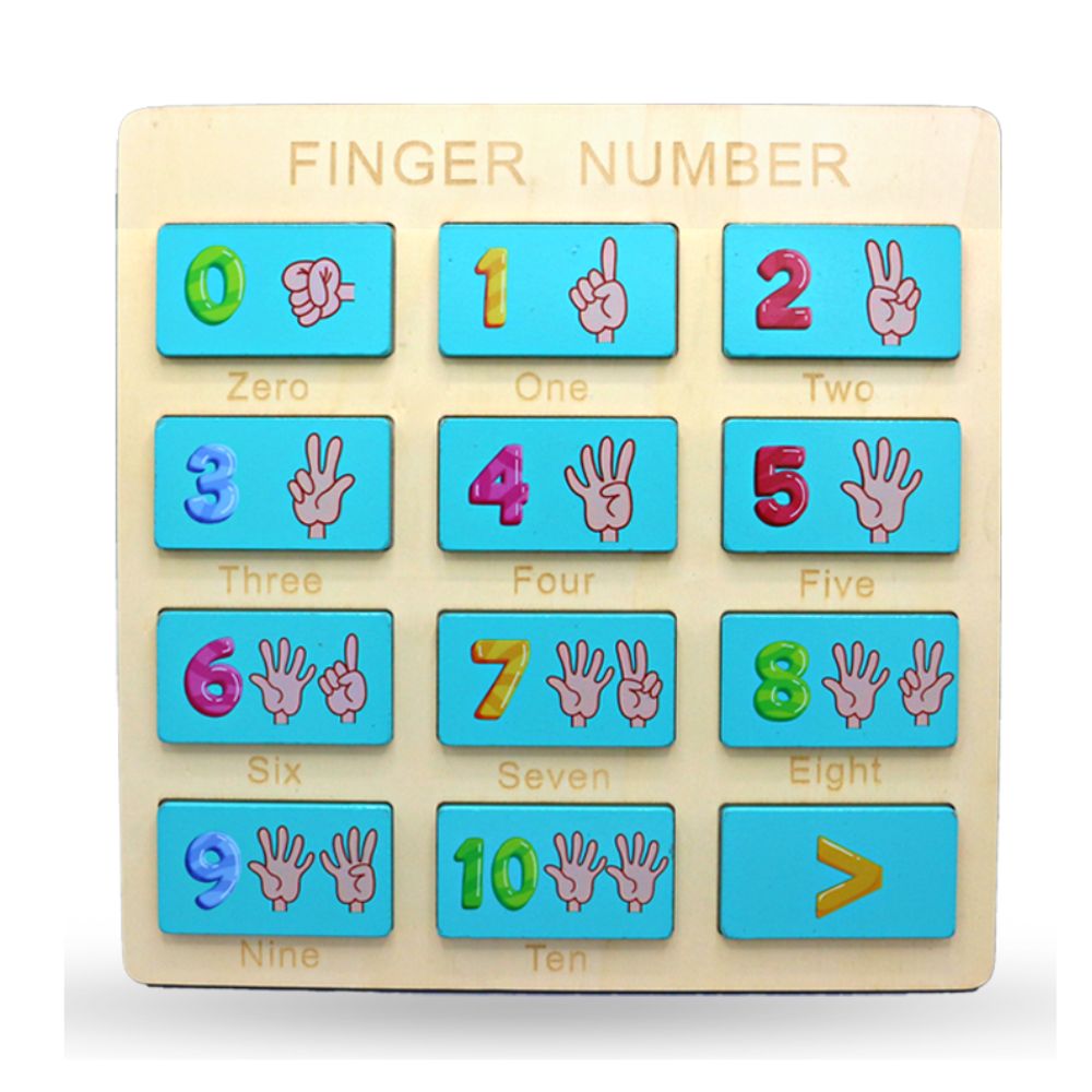 Wooden Finger Number Counting Board