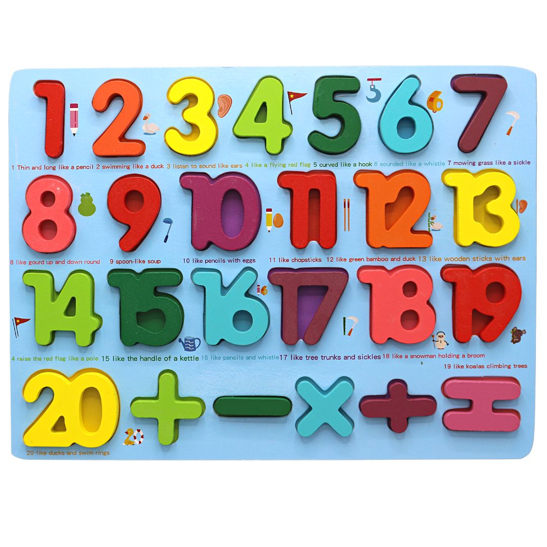 3D Wooden Numbers Cognition Board(1-20)