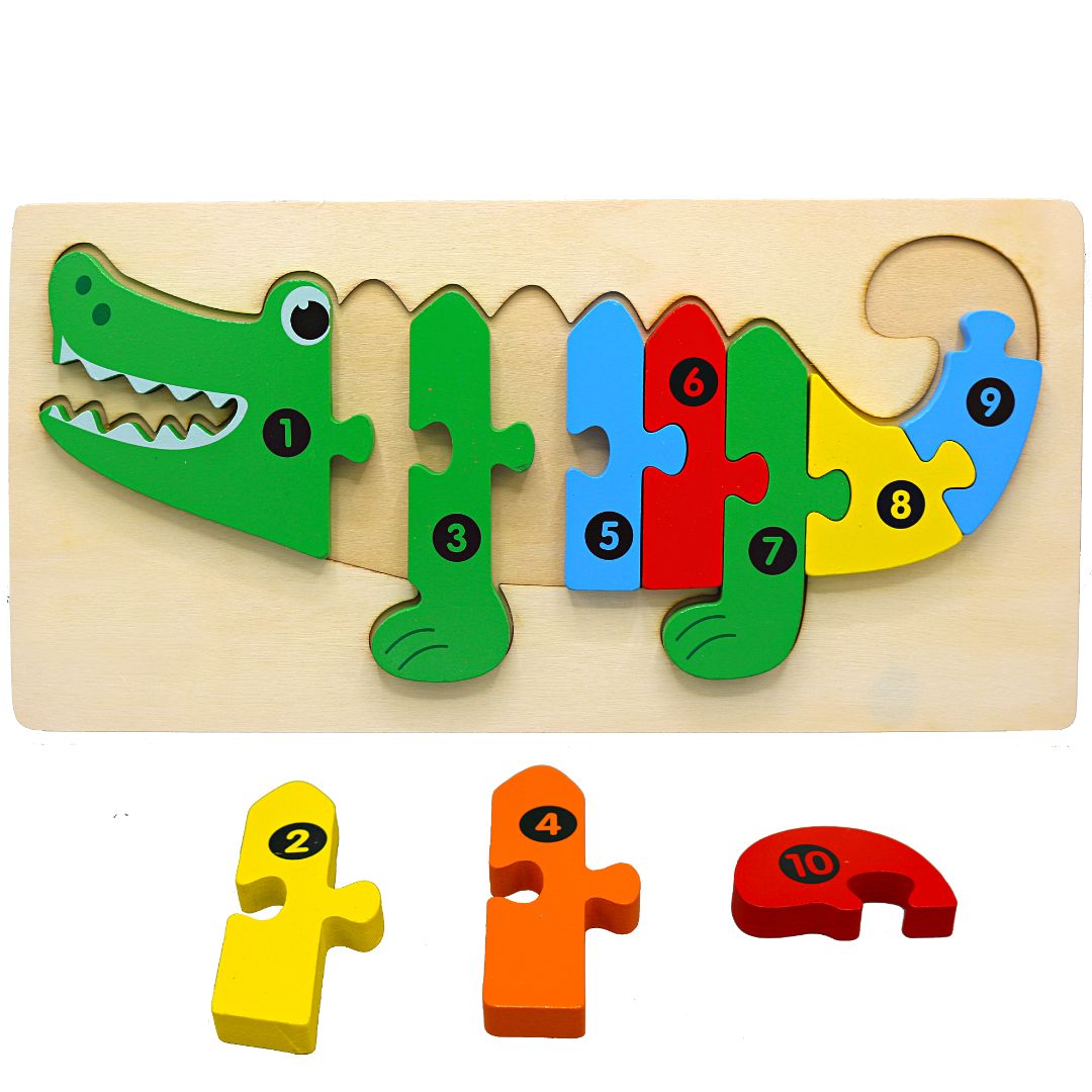 3D Wooden Number Jigsaw Puzzle (7)