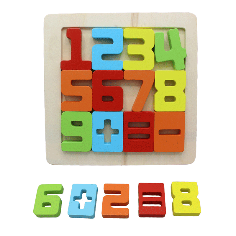3D Wooden Number Puzzle