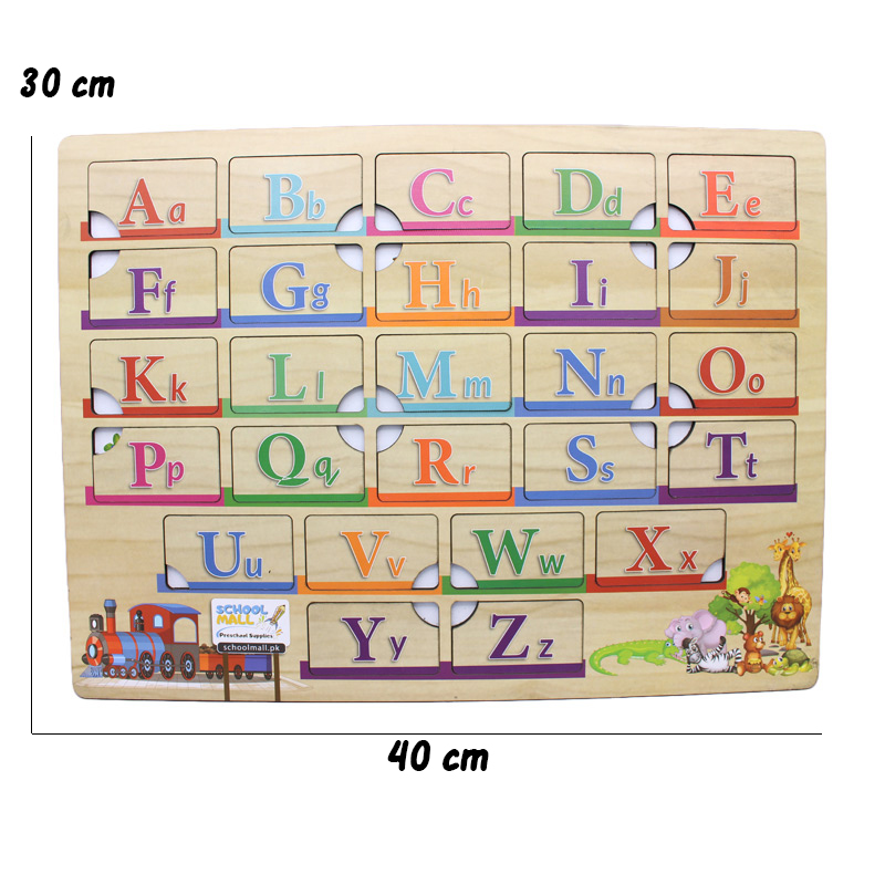 3in1 English Alphabet Wooden Puzzle Board